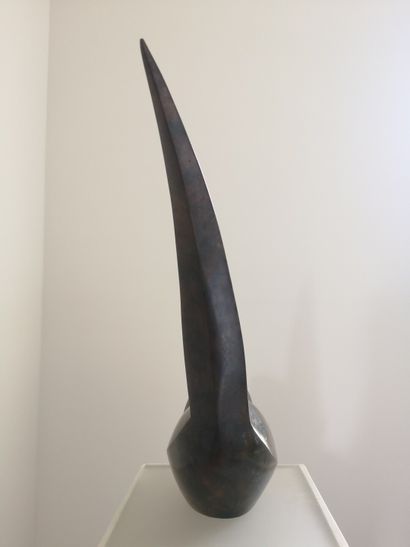 Poule faisane Gérard BOUDON (1946-2011). Poule faisane, bronze, signé et numéroté...