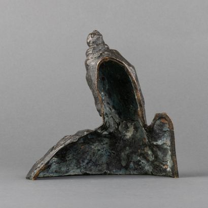 Condor Condor en bronze patiné noir, petit tirage, vers 1910-1920, Dlg de A.collin....