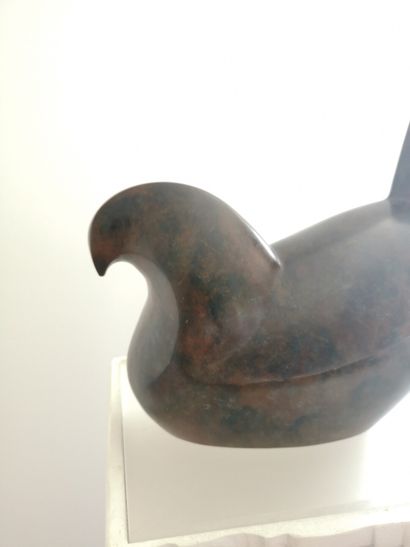 Poule faisane Gérard BOUDON (1946-2011). Poule faisane, bronze, signé et numéroté...