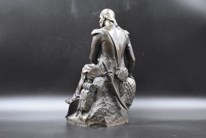 Bronze Jean-François Théodore GECHTER (1796-1844), Officier au berceau avec des jumeaux,...