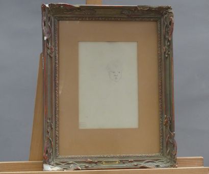  Mary Cassatt (1844-1926) Portrait d'enfant, crayon sur papier, tamponné. Dimensions... Gazette Drouot