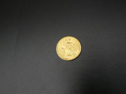 OR Une pièce de 20 dollars en Or USA Saint Gaudens , 1915, Poids 33,5g