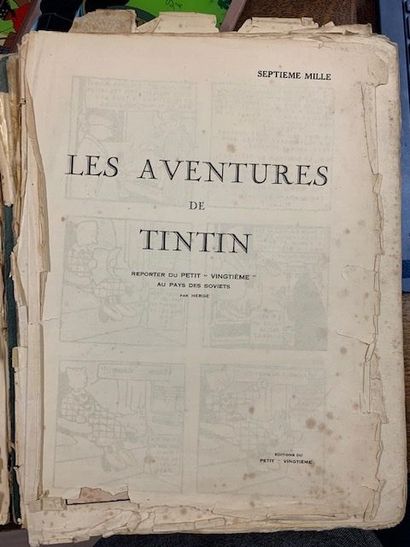 null HERGE, Les aventures de Tintin Reporter du petit « Vingtième » au Congo. Bruxelles,...