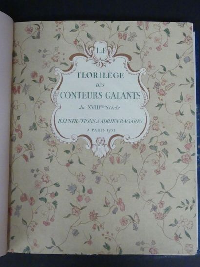 null FLORILEGE DES CONTEURS GALANTS DU XVIIe siècle, Illustrations d'Adrien BAGARRY...
