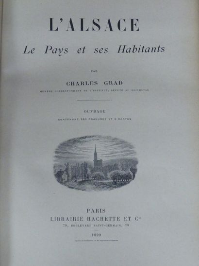 null Charles GRAD (1842-1890), L'ALSACE, Le Pays et ses Habitants. Illustré de 283...