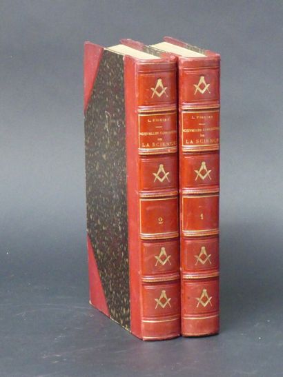 null Louis FIGUIER (1819-1894), LES NOUVELLES CONQUETES DE LA SCIENCE, 2 volumes...