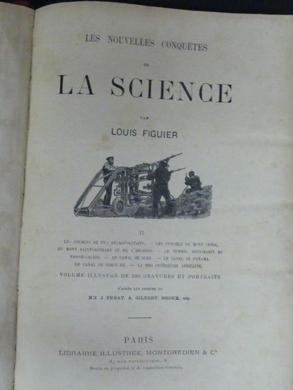 null Louis FIGUIER (1819-1894), LES NOUVELLES CONQUETES DE LA SCIENCE, 2 volumes...