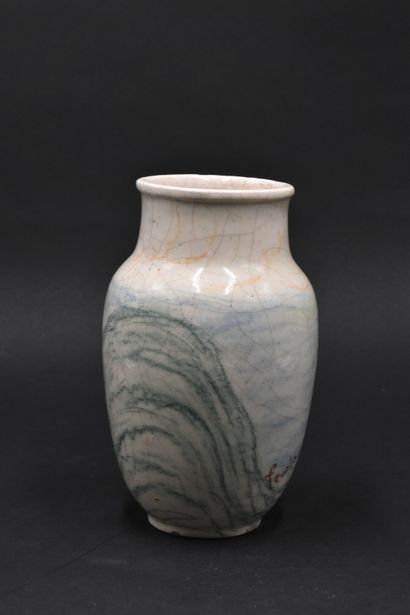 null Raoul LACHENAL (1885 - 1956) & Félix-Pascal FEVOLA (1882 - 1953). Vase en céramique...