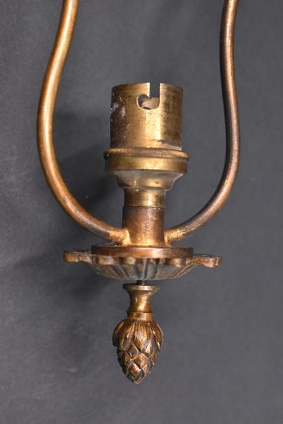 null ETABLISSEMENTS GALLE (1904-1936). Lampe de table à corps ovoïde conique épaule...