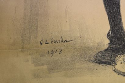 null Charles LEANDRE (1862 - 1934), Gargantua, affiche, lithographie pour le Panurge...