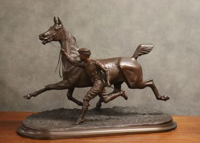 COMTE DU PASSAGE Edouard Guy Comte DU PASSAGE (1872-1925), Jeune Lad et son cheval....