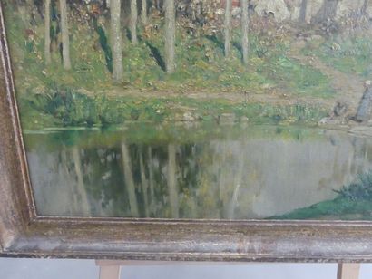 Marcel Adolphe BAIN Marcel Adolphe BAIN (1878-1937), Paysage, huile sur toile. Signé...