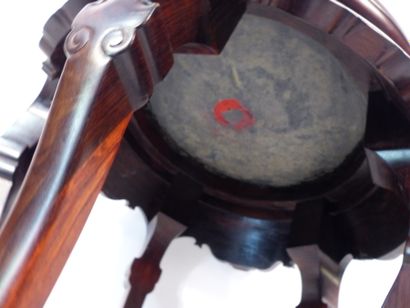 CHINE, Sellette circulaire en bois CHINE, XXème siècleSellette circulaire à six pieds...