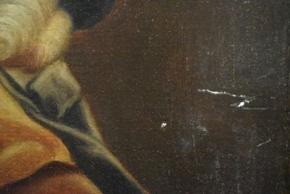 null Ecole du XIXème siècle, Portrait d'homme, huile sur toile. Dimensions : 72 x...