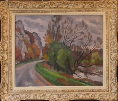 Albert MONTMEROT (1902-1942), Paysage Albert MONTMEROT (1902-1942), Paysage, huile...