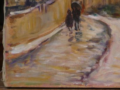 André WILDER (1871-1965), Promenade André WILDER (1871-1965), Promenade, huile sur...
