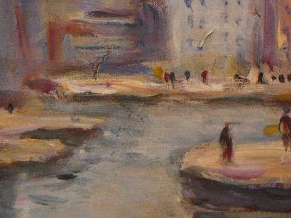 André WILDER (1871-1965), Vue de port André WILDER (1871-1965), Vue de port, huile...