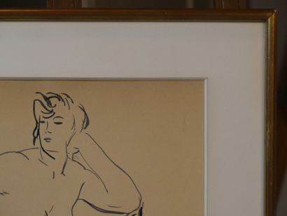 André DIGNIMONT, Nue André DIGNIMONT (1891-1965), Nue, encre noire sur papier. Dimensions...