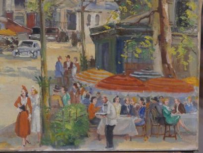 Charles BLONDIN, Montmartre Charles BLONDIN (1913-1991), Montmartre, huile sur toile....