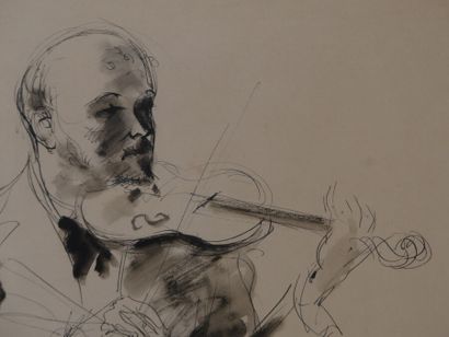 André DIGNIMONT (1891-1965), Le violoniste. André DIGNIMONT (1891-1965), Le violoniste,...