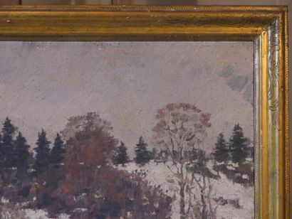 Charles BAILLON-VINCENNES, Paysage de neige Charles BAILLON-VINCENNES (1878-1932),...