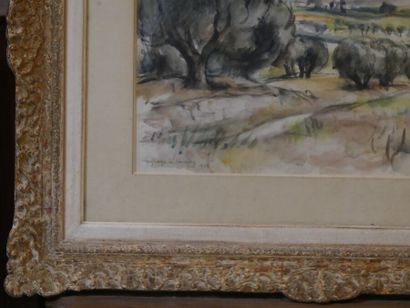Paul WELSCH (1889-1954), Paysage à Sanary Paul WELSCH (1889-1954), Paysage à Sanary,...