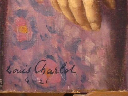Louis CHARLOT(1878-1951), Portait de Madame CHARLOT Louis CHARLOT (1878-1951), Portrait...