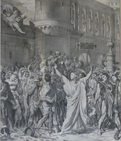 Le martyre de Saint Symphorien. D'après Jean-Auguste Dominique INGRES. Le martyre...