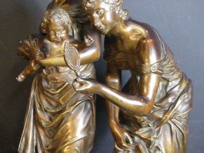 Adrien-Etienne GAUDEZ (1845-1902), Bronze. Adrien-Etienne GAUDEZ (1845-1902), L'enfant...