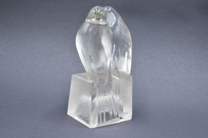 Edouard CAZAUX (1889-1974) et David GUERON (XXème siècle), Sculpture en verre Edouard...