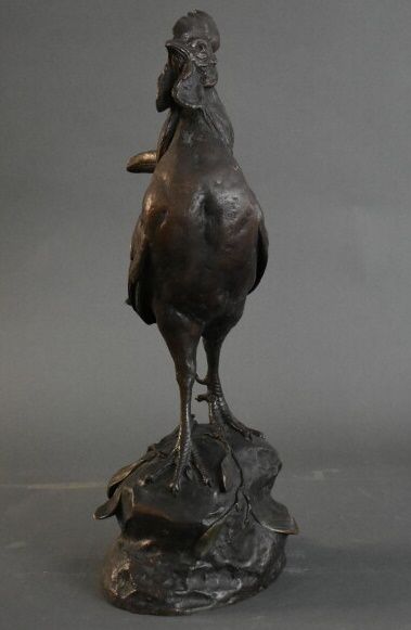 Paul COMOLERA (1818-1897), Bronze. Paul COMOLERA (1818-1897). Coq, Bronze à patine...