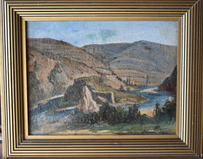 OTTIN, St Maurice OTTIN, St Maurice. School XXth century. Mountain landscape, oil...