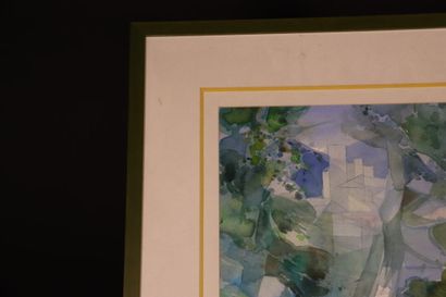 null Camille HILAIRE ( 1916-2004) Paysage. Aquarelle, signée en bas à droite. Dimensions...