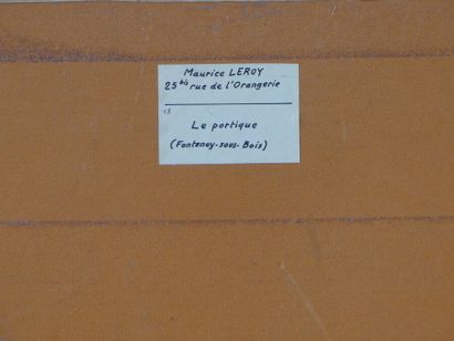 Maurice LEROY Le portique Fontenay -sous-bois. Aquarelle sur papier. Maurice LEROY...