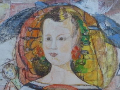 Jacqueline ROINEL,portrait Jacqueline ROINEL,portrait d'après Les Ménines de Vélasquez,...