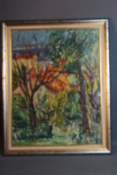 Henri BOCCARA Henri BOCCARA (1910-1992), Paysage du midi, aquarelle sur papier. Signé...