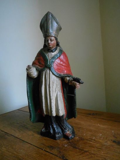 null Carved and polychromed wood Saint Eloi. Height : 34 cm, (accidents and restorations).



Expert...