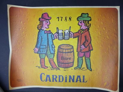 Bière CARDINAL, 1788 & FELDSCHLOSSCHEN RHEINTELDEN,  Publicité La Bière Suisse.