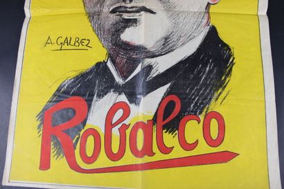 null [AFFICHE], Lot de deux affiches : 

- "Robalco" (par A. Galbez, 84 x 62 cm)...