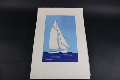 null Georges FOUILLE (1909-1994), Sans titre (vue d'un bateau planche 4)

Lithographie...