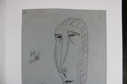 null [DESSIN], Alberto VIANI (1906 - 1989), Studi Cariatide, 1952.

Mine sur papier....