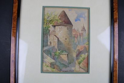 null [BOURGOGNE], Robert PREVOST (1893 - 1967), « AVALLON, Tour de l'Escharguet »....