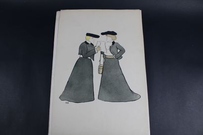 null [DESSIN], SEM (1863-1934). Ensemble de 10 lithographies rehaussées de couleurs...