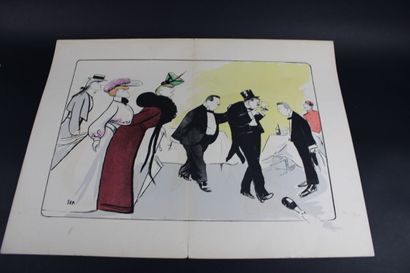 null [DESSIN], SEM (1863-1934). Ensemble de 10 lithographies rehaussées de couleurs...