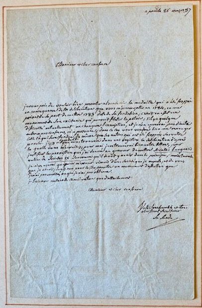 null MANUSCRIT LALANDE (Joseph-Jérôme LEFRANCOIS de), astronome, directeur de l'Observatoire...