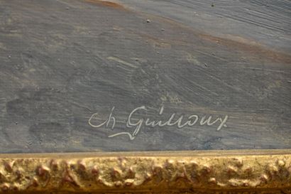 null Charles GUILLOUX (1919-2004) Dieppe, huile sur toile, Signé en bas à droite....