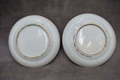 null CHINE. Collection de 8 assiettes en porcelaine du XVIIIème et XIXème siècle....
