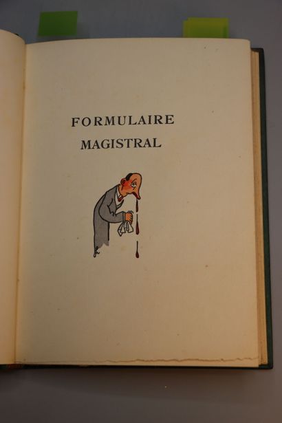 null [HEMARD] - Formulaire Magistral. Paris, 1927.

 In-8 plein maroquin vert sapin,...
