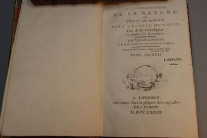 null [DELISLE de SALES (Jean-Baptiste)] - De la Philosophie de la Nature, ou Traité...