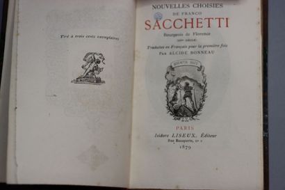 null SACCHETTI (Franco). Nouvelles choisies de Franco Sacchetti, Bourgeois de Venise...